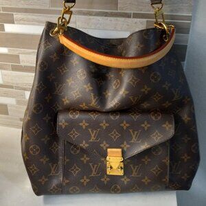 Louis Vuitton Metis Hobo Monogram Canvas Leather 2-Strap Shoulder Bag